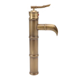 All Copper Antique Faucet 3 Sections Bamboo Joint Single Hole Basin Tap Bevel Mouth Toilet Cold Hot Sink Faucet