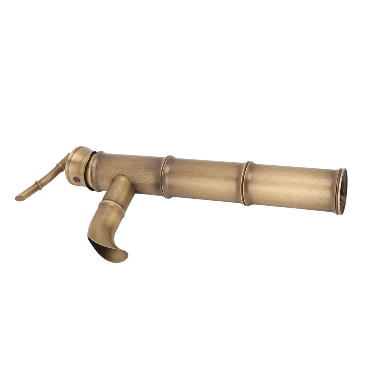 All Copper Antique Faucet 3 Sections Bamboo Joint Single Hole Basin Tap Bevel Mouth Toilet Cold Hot Sink Faucet