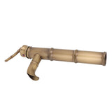 All Copper Antique Faucet 3 Sections Bamboo Joint Single Hole Basin Tap Bevel Mouth Toilet Cold Hot Sink Faucet
