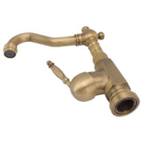 Bathroom Sink Faucet Antique Brass Vanity Mixer Faucet Tap Heightening Single Handle Wash Basin Tap with Hoses for Home - Extra Image
