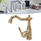 Bathroom Sink Faucet Antique Brass Vanity Mixer Faucet Tap Heightening Single Handle Wash Basin Tap with Hoses for Home