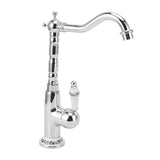 Bathroom Water Tap Retro European Style Brass Electroplating with Long Bend Hose Hot Cold Mixer Basin Faucet for Home - Front View