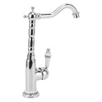 Bathroom Water Tap Retro European Style Brass Electroplating with Long Bend Hose Hot Cold Mixer Basin Faucet for Home
