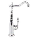 Bathroom Water Tap Retro European Style Brass Electroplating with Long Bend Hose Hot Cold Mixer Basin Faucet for Home - Side View