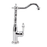 Bathroom Water Tap Retro European Style Brass Electroplating with Long Bend Hose Hot Cold Mixer Basin Faucet for Home - Top-Down View