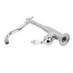 Bathroom Water Tap Retro European Style Brass Electroplating with Long Bend Hose Hot Cold Mixer Basin Faucet for Home