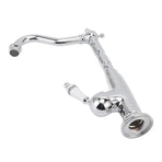 Bathroom Water Tap Retro European Style Brass Electroplating with Long Bend Hose Hot Cold Mixer Basin Faucet for Home