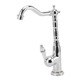 Bathroom Water Tap Retro European Style Brass Electroplating with Long Bend Hose Hot Cold Mixer Basin Faucet for Home