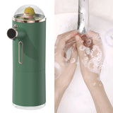 Automatic Foam Soap Dispenser Cute Intelligent Infrared Sensor Waterproof Rechargeable Touchless Automatic Soap Dispenser Green