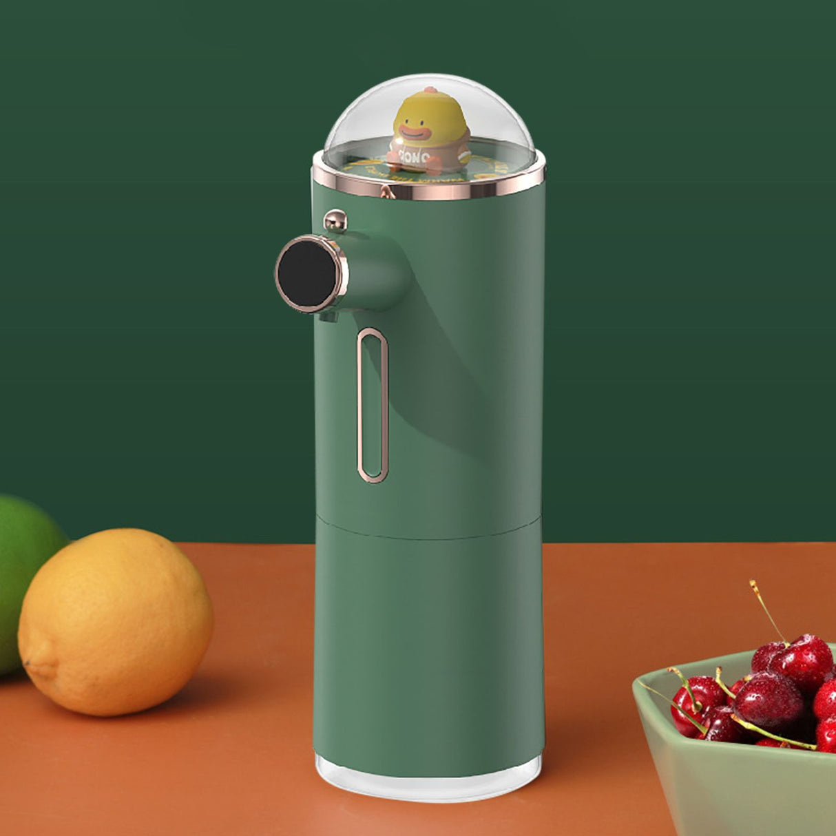 Automatic Foam Soap Dispenser Cute Intelligent Infrared Sensor Waterproof Rechargeable Touchless Automatic Soap Dispenser Green