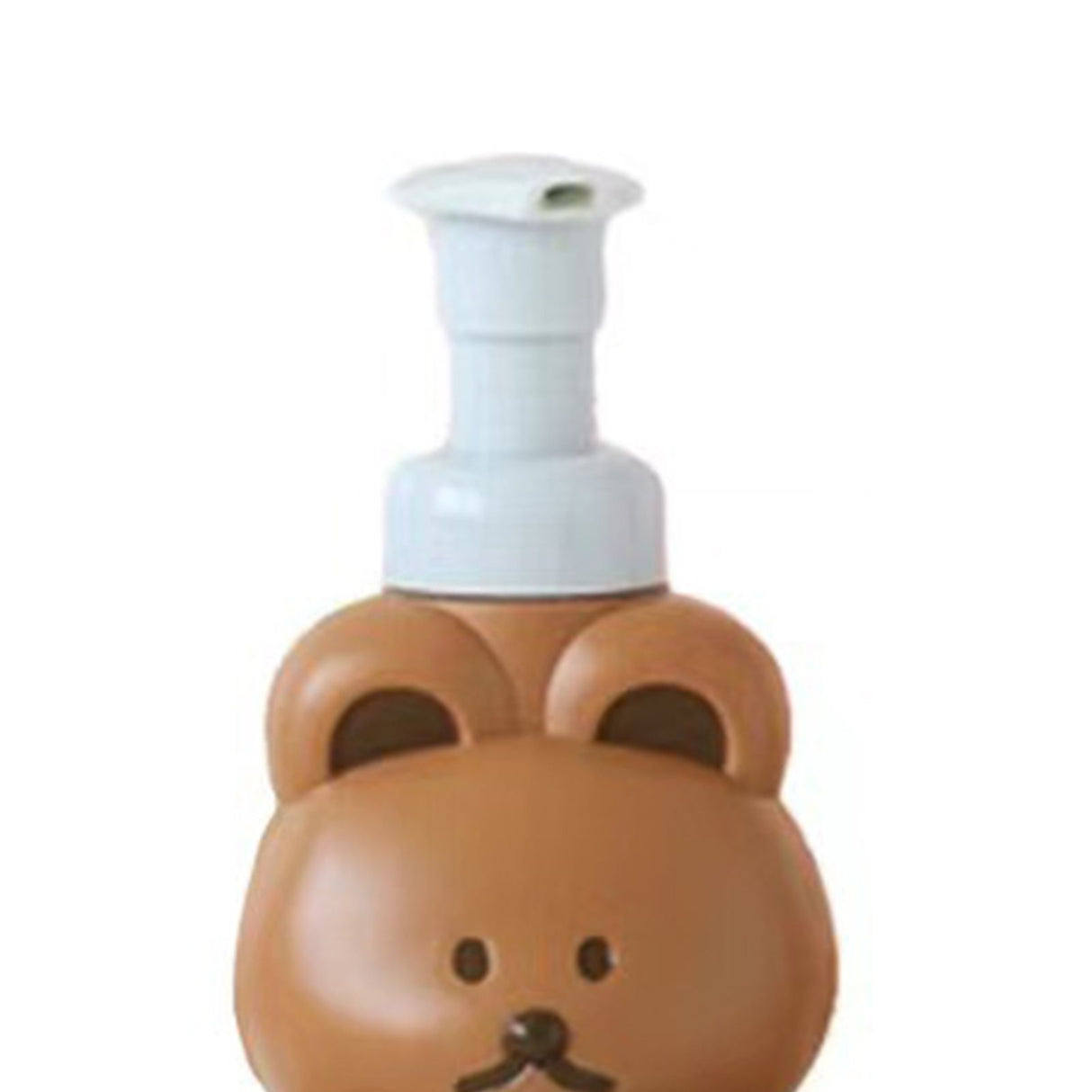 Foam Pump Bottle Cute Bear Shape Large Capacity Foaming Soap Dispenser Bottle for Facial Wash Body Wash Hand Soap Chocolate