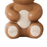 Foam Pump Bottle Cute Bear Shape Large Capacity Foaming Soap Dispenser Bottle for Facial Wash Body Wash Hand Soap Chocolate