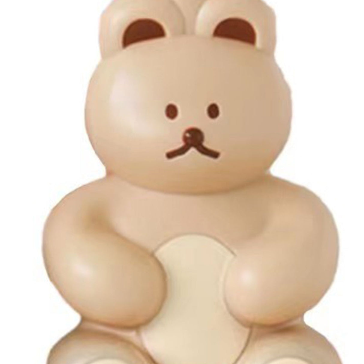 Foam Pump Bottle Cute Bear Shape Large Capacity Foaming Soap Dispenser Bottle for Facial Wash Body Wash Hand Soap Milk Tea Color
