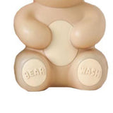 Foam Pump Bottle Cute Bear Shape Large Capacity Foaming Soap Dispenser Bottle for Facial Wash Body Wash Hand Soap Milk Tea Color