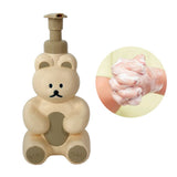 Foam Pump Bottle Cute Bear Shape Large Capacity Foaming Soap Dispenser Bottle for Facial Wash Body Wash Hand Soap Cream Color - 45-Degree Angle