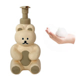 Foam Pump Bottle Cute Bear Shape Large Capacity Foaming Soap Dispenser Bottle for Facial Wash Body Wash Hand Soap Cream Color