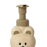 Foam Pump Bottle Cute Bear Shape Large Capacity Foaming Soap Dispenser Bottle for Facial Wash Body Wash Hand Soap Cream Color - Close-Up Angle
