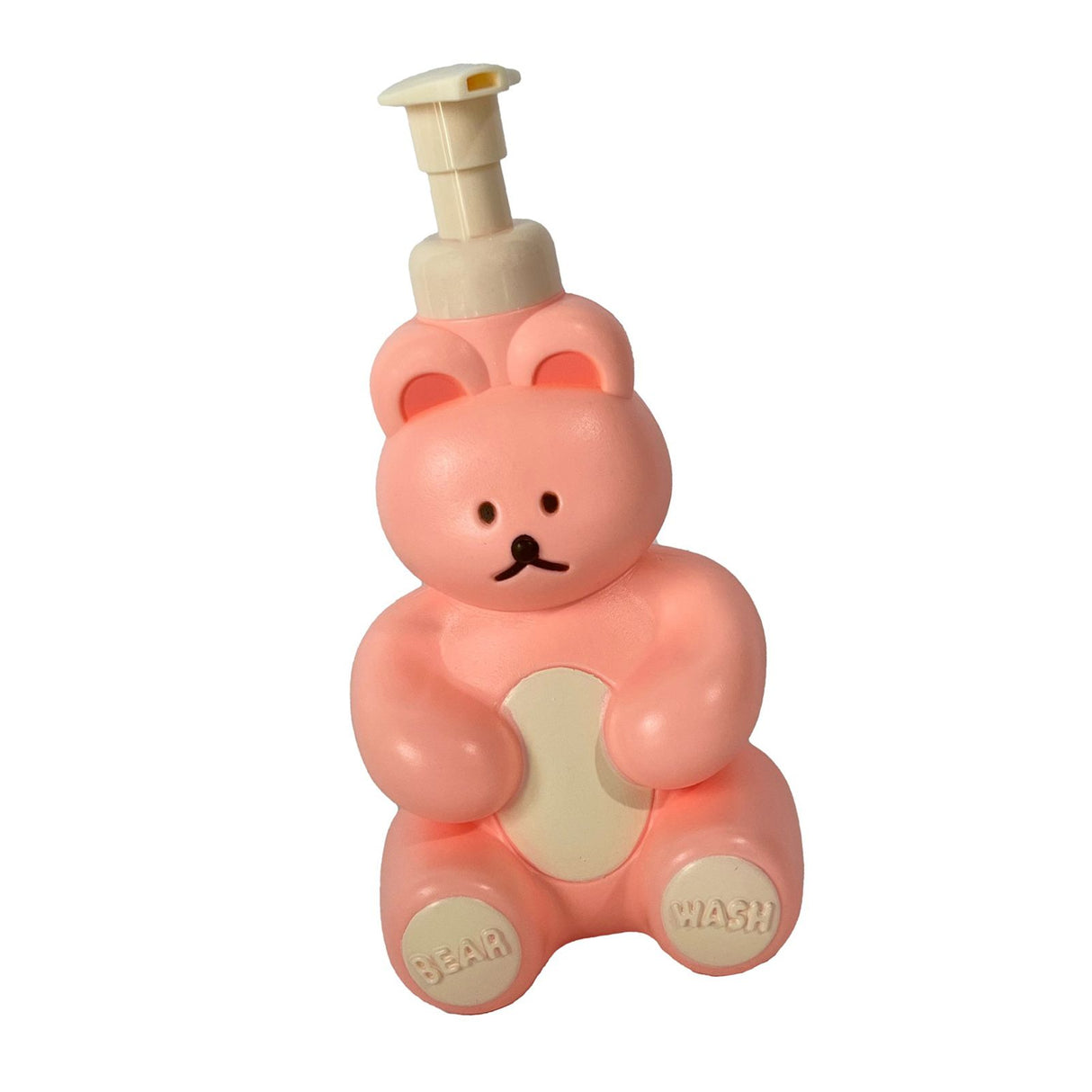 Foam Pump Bottle Cute Bear Shape Large Capacity Foaming Soap Dispenser Bottle for Facial Wash Body Wash Hand Soap Pink