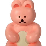 Foam Pump Bottle Cute Bear Shape Large Capacity Foaming Soap Dispenser Bottle for Facial Wash Body Wash Hand Soap Pink - Low Angle