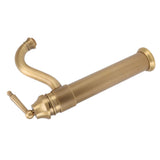 High Sink Faucet Copper Retro Industrial Single Handle Cold Hot Water Mixer Tap for Above Counter Basin Bathroom Hotel - Close-Up Angle