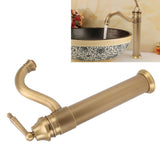 High Sink Faucet Copper Retro Industrial Single Handle Cold Hot Water Mixer Tap for Above Counter Basin Bathroom Hotel