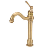 Basin Faucet Retro European Style Brass Gourd Design with Hose and Gasket Bathroom Sink Faucet for Home - Side View