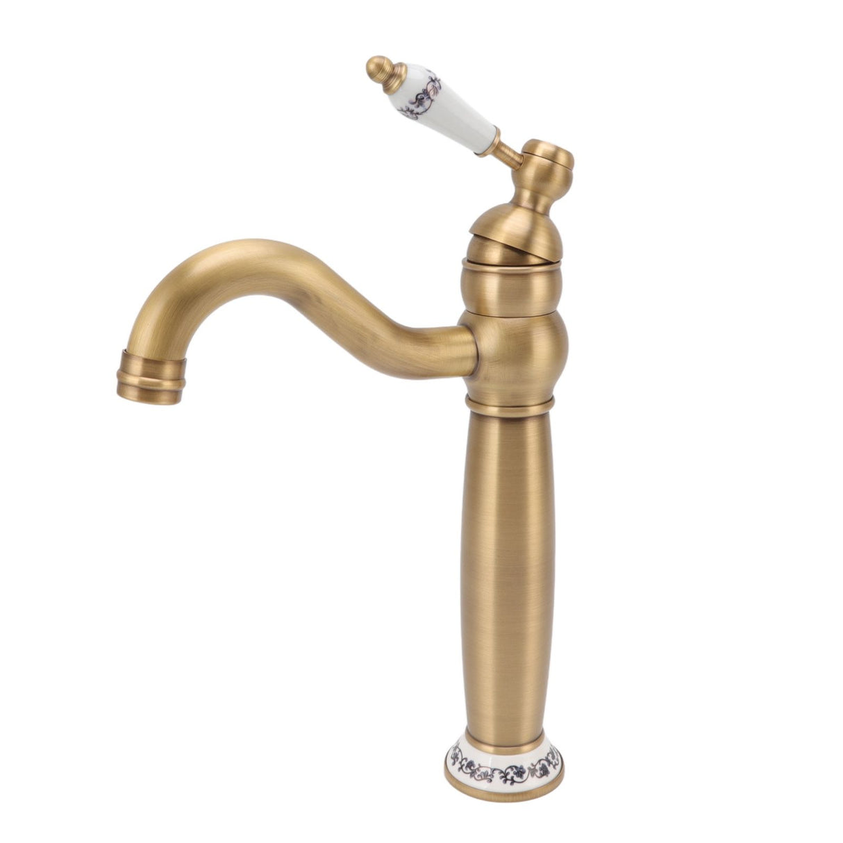 Bathroom Faucet Antique Single Span European Style Brass Basin Mixed Tap for Home Hot Cold Water