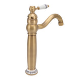 Bathroom Faucet Antique Single Span European Style Brass Basin Mixed Tap for Home Hot Cold Water