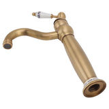 Bathroom Faucet Antique Single Span European Style Brass Basin Mixed Tap for Home Hot Cold Water - Extra Image