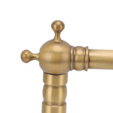 European Antique Brass Bathroom Faucet Double Handle Cross Knob Kitchen Faucet Hot Cold Water Tap - Extra Image