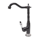 Antique Faucet Retro Style Porcelain Valve Long Spout Sturdy Brass Rotatable Antique Mixer Tap for Bathroom Kitchen