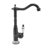 Antique Faucet Retro Style Porcelain Valve Long Spout Sturdy Brass Rotatable Antique Mixer Tap for Bathroom Kitchen