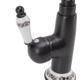 Antique Faucet Retro Style Porcelain Valve Long Spout Sturdy Brass Rotatable Antique Mixer Tap for Bathroom Kitchen - Extra Image