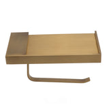 Paper Towel Holder Antique Style Pure Copper Wall Mounted Stable Floating Towel Holder with Shelf for Kitchen Bathroom