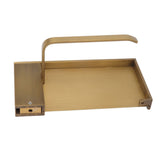 Paper Towel Holder Antique Style Pure Copper Wall Mounted Stable Floating Towel Holder with Shelf for Kitchen Bathroom