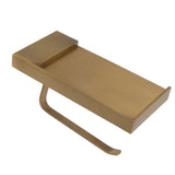 Paper Towel Holder Antique Style Pure Copper Wall Mounted Stable Floating Towel Holder with Shelf for Kitchen Bathroom