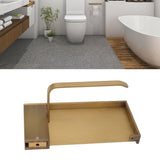 Paper Towel Holder Antique Style Pure Copper Wall Mounted Stable Floating Towel Holder with Shelf for Kitchen Bathroom - Extra Image