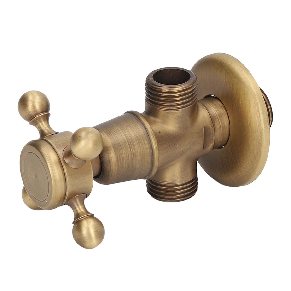 Angle Valve Vintage Style Brass High Hardness Good Sealing Cold Hot Faucet Water Stop Valve