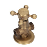 Angle Valve Vintage Style Brass High Hardness Good Sealing Cold Hot Faucet Water Stop Valve
