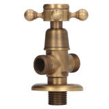 Angle Valve Vintage Style Brass High Hardness Good Sealing Cold Hot Faucet Water Stop Valve - Side View
