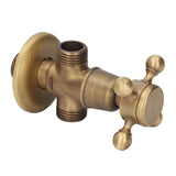 Angle Valve Vintage Style Brass High Hardness Good Sealing Cold Hot Faucet Water Stop Valve - 45-Degree Angle