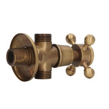 Angle Valve Vintage Style Brass High Hardness Good Sealing Cold Hot Faucet Water Stop Valve - Rear View