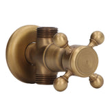 Angle Valve Vintage Style Brass High Hardness Good Sealing Cold Hot Faucet Water Stop Valve - Close-Up Angle