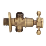 Angle Valve Vintage Style Brass High Hardness Good Sealing Cold Hot Faucet Water Stop Valve