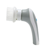 Electric Spin Scrubber 360° Rotating USB Rechargeable Portable Handheld Electric Cleaning Brush with 3 Brush Heads Grey - Side View
