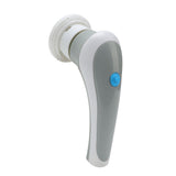 Electric Spin Scrubber 360° Rotating USB Rechargeable Portable Handheld Electric Cleaning Brush with 3 Brush Heads Grey - Rear View