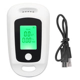 Alcohol Detector USB Rechargeable High Accuracy Portable Breath Alcohol Tester with LCD Screen White