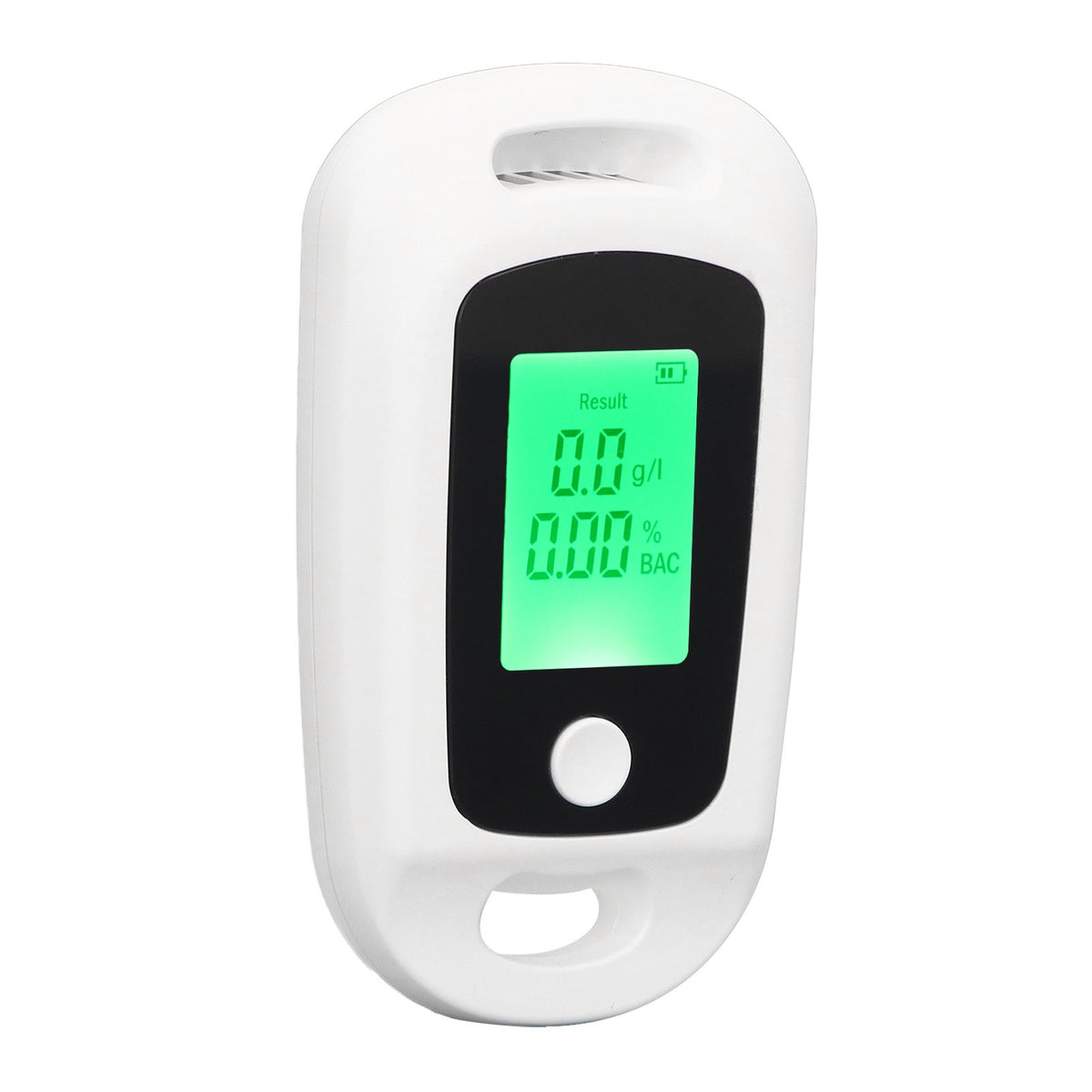 Alcohol Detector USB Rechargeable High Accuracy Portable Breath Alcohol Tester with LCD Screen White