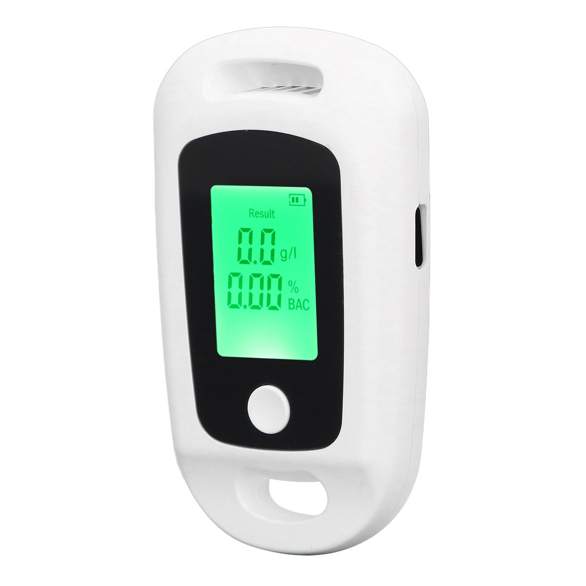 Alcohol Detector USB Rechargeable High Accuracy Portable Breath Alcohol Tester with LCD Screen White