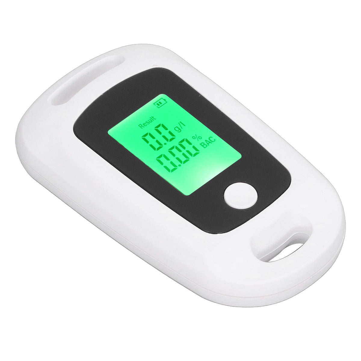 Alcohol Detector USB Rechargeable High Accuracy Portable Breath Alcohol Tester with LCD Screen White